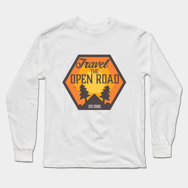 Travel the Open Road Long Sleeve T-Shirt by nickemporium1